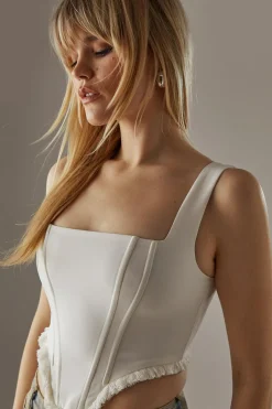 Tailored Corset Top With Fringed Trim | Nasty Gal