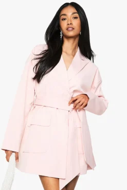 Tailored Oversized Wrap Blazer Dress | Nasty Gal
