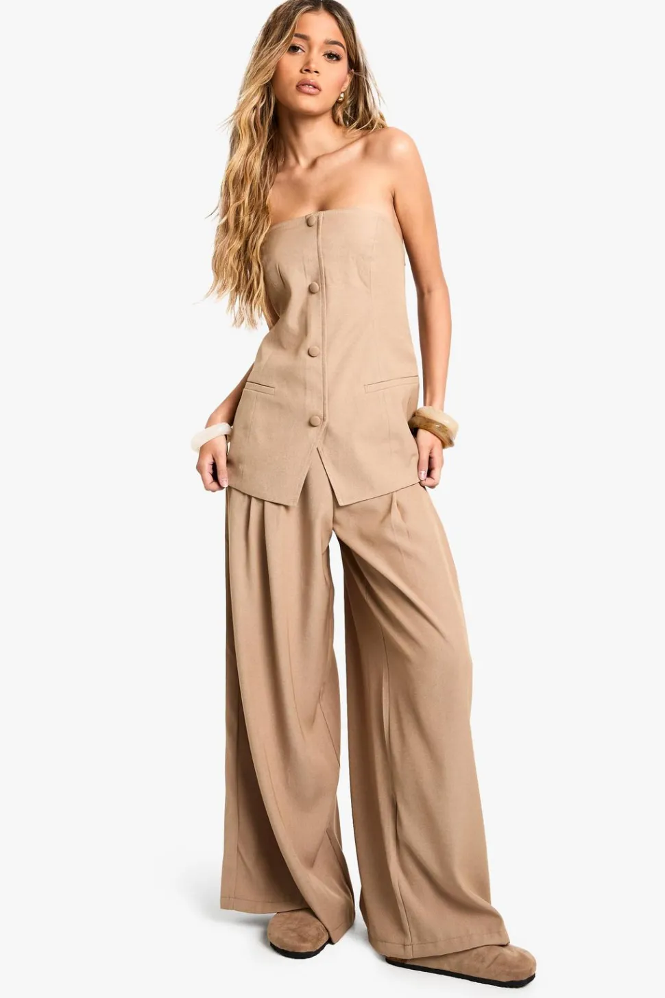 Tailored Pleated Wide Leg Trousers | Nasty Gal