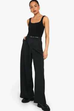 Tailored Pleated Wide Leg Trousers | Nasty Gal