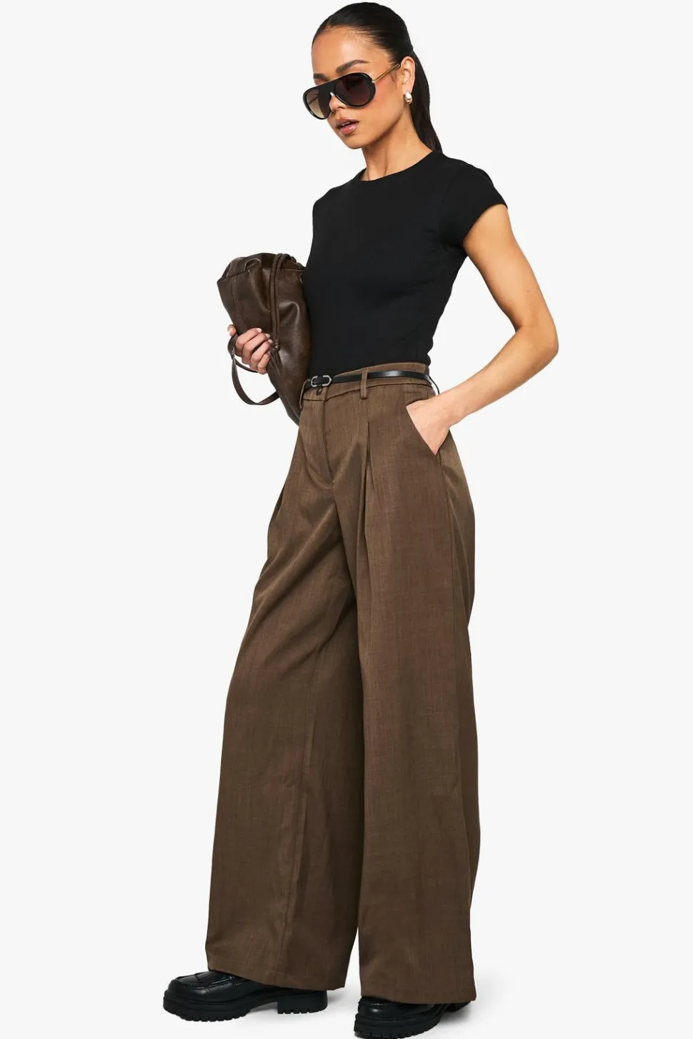 Tailored Pleated Wide Leg Trousers | Nasty Gal