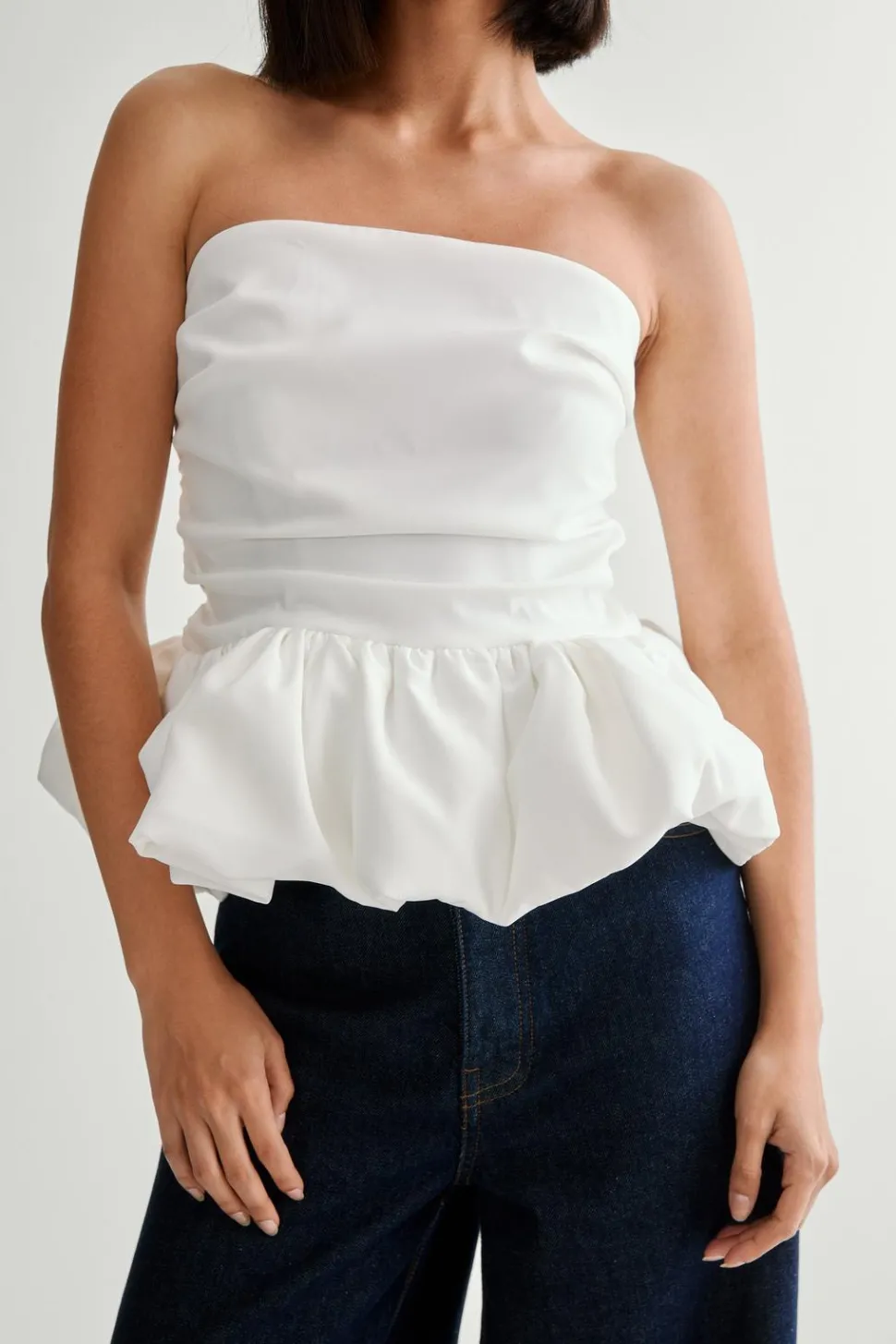 Tailored Puffball Hem Top | Nasty Gal