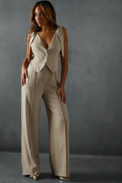 Tailored Tie Shoulder Waistcoat Jumpsuit | Nasty Gal