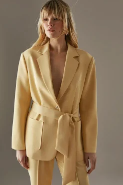 Tailored Tie Waist Blazer | Nasty Gal