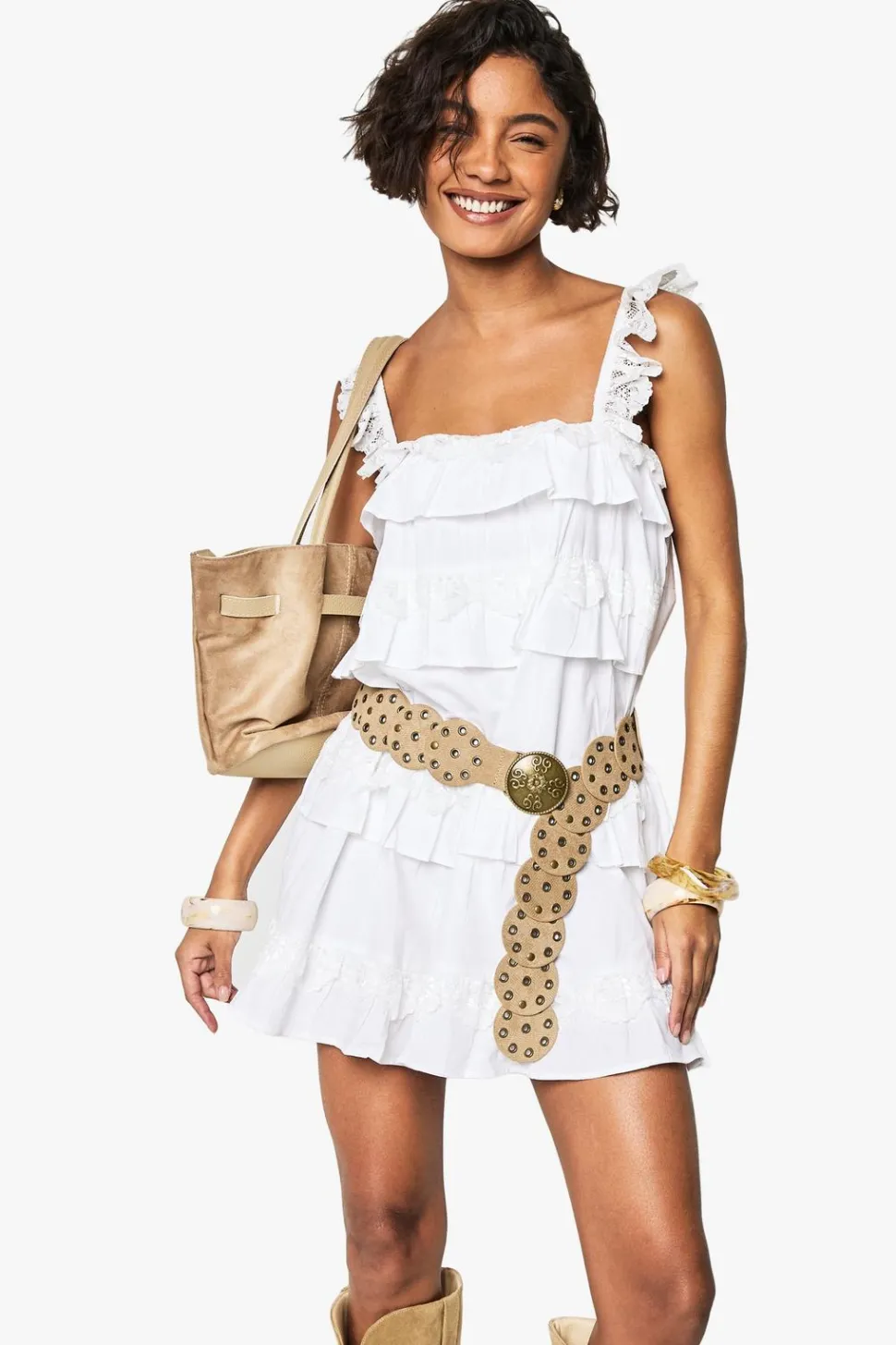 Tall Lace Ruffle Mini Dress | Nasty Gal