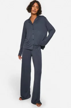 Tall Long Sleeve Shirt & Trousers Pyjama Set | Nasty Gal