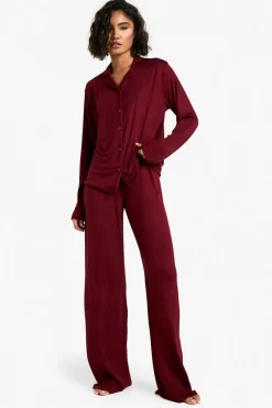 Tall Long Sleeve Shirt & Trousers Pyjama Set | Nasty Gal