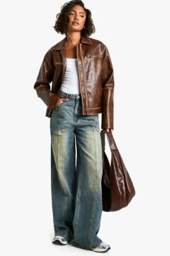 Tall Seam Detail Straight Leg Jeans | Nasty Gal