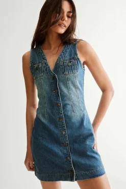 The Denim Sleeveless Mini Dress | Nasty Gal