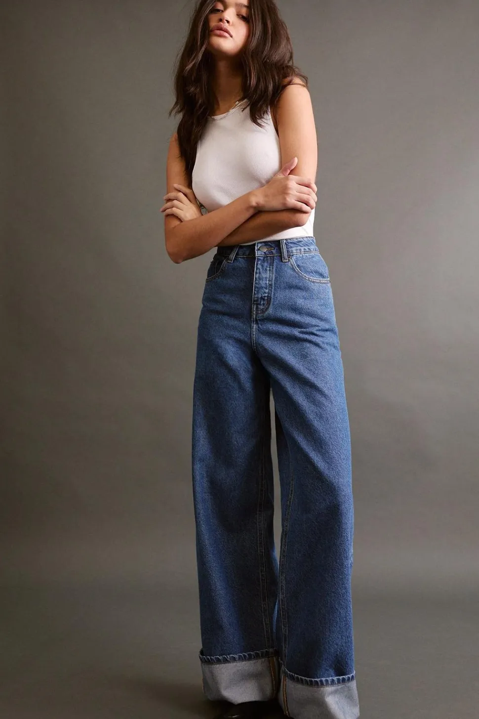 The Denim Turn Up Jeans | Nasty Gal