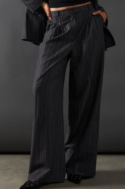 The Ultimate Pinstripe Wide Leg Trouser | Nasty Gal