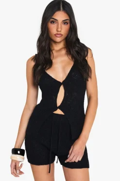 Tie Waist Knitted Crochet Short | Nasty Gal