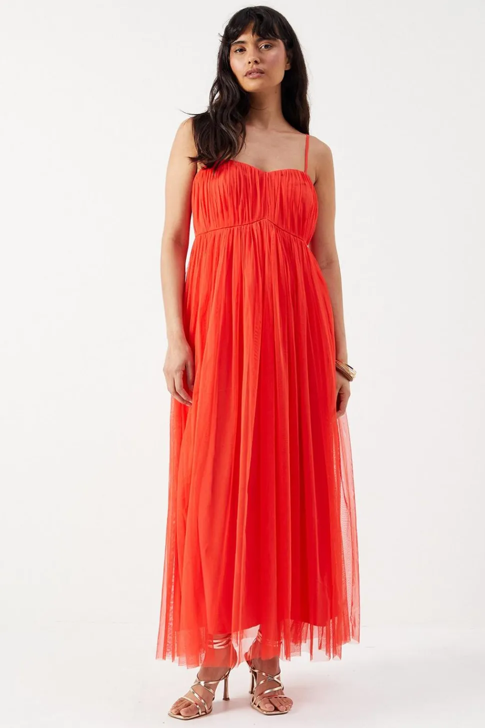Tulle Strappy Bandeau Maxi Dress | Nasty Gal