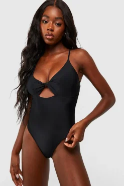 Twist Front Swimsuit | Nasty Gal