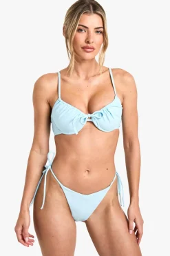 Underwired Tie Front Bikini Top | Nasty Gal