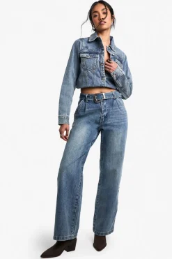 Western Buckle Detail Denim Jean | Nasty Gal