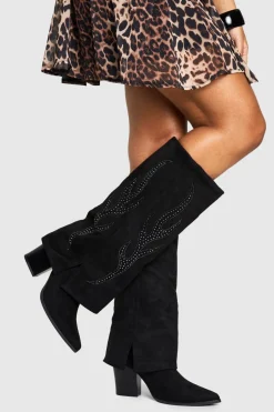 Western Detailed Foldover Boot | Nasty Gal