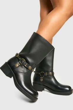 Western Style Buckle Detail Boots | Nasty Gal