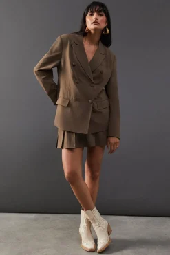 Wool Blend Tailored Flippy Skirt | Nasty Gal