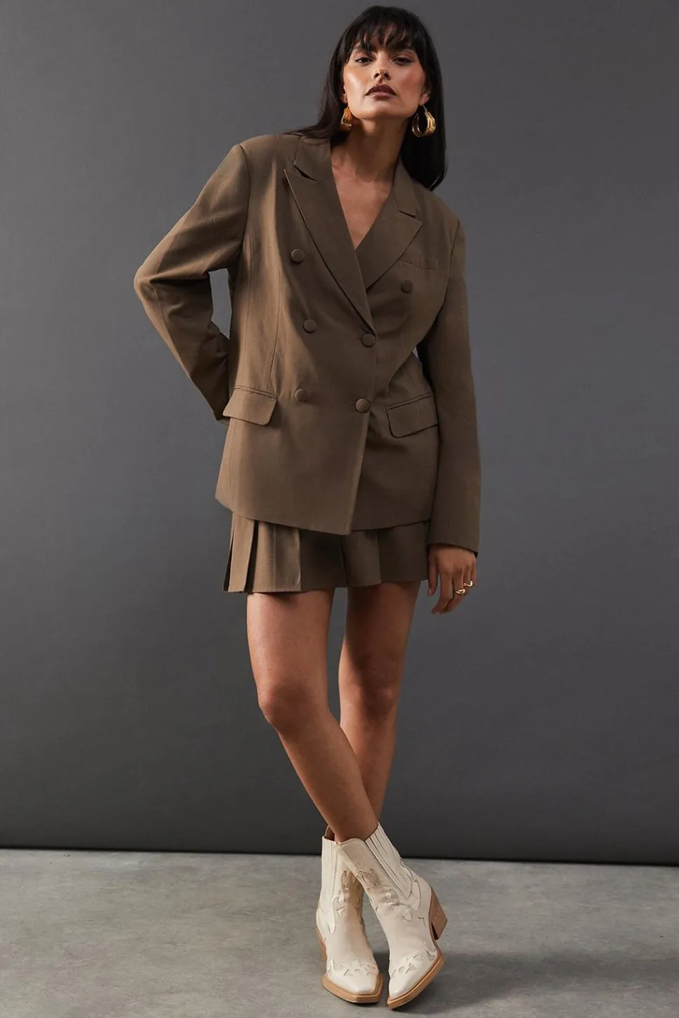 Wool Blend Tailored Flippy Skirt | Nasty Gal