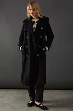 Wool Mix Belted Trench Coat | Nasty Gal