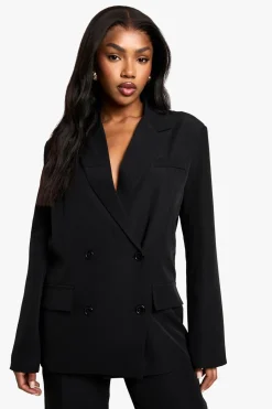Woven Double Breasted Oversized Blazer | Nasty Gal