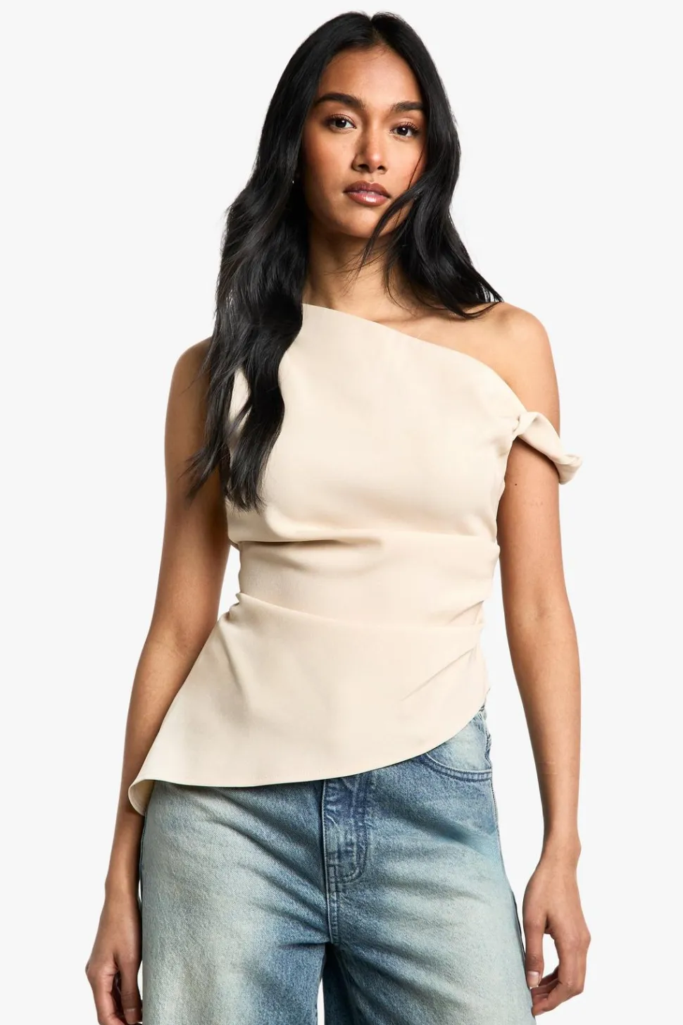 Woven Draped Asymmetric Top | Nasty Gal