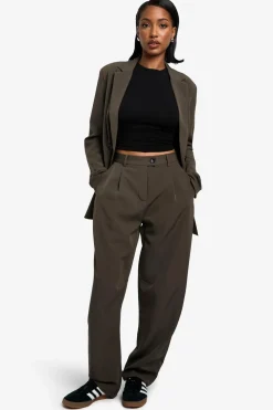 Woven Tailored Barrel Leg Trouser | Nasty Gal