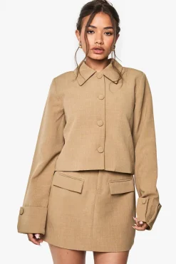 Woven Tailored Cropped Shirt | Nasty Gal