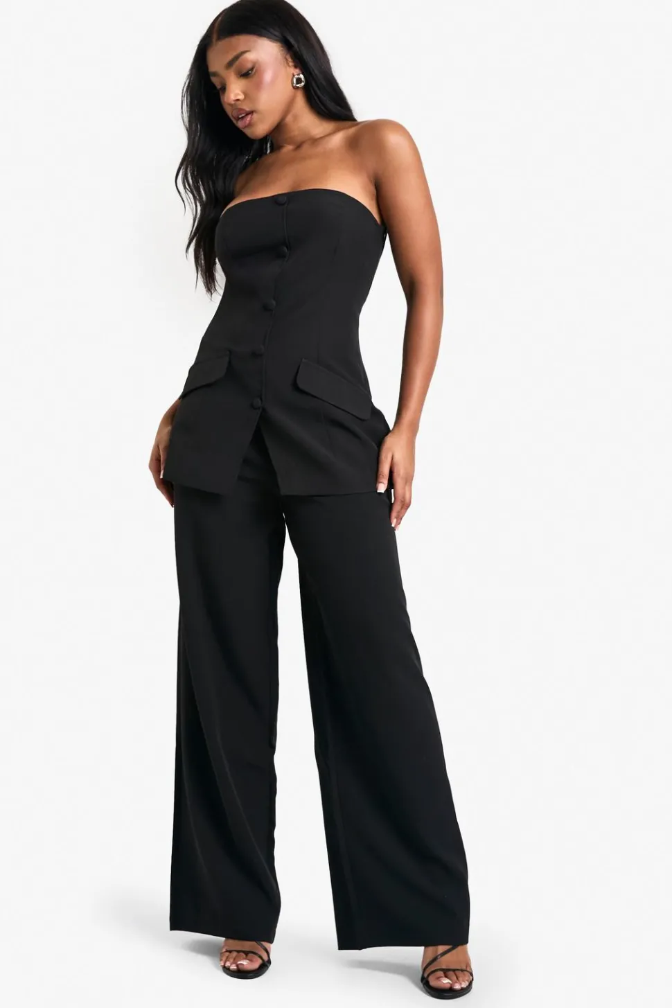 Woven Tailored Pleated Wide Leg Trousers | Nasty Gal