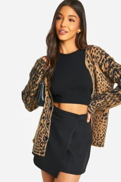 Wrap Over Tailored Mini Skirt | Nasty Gal